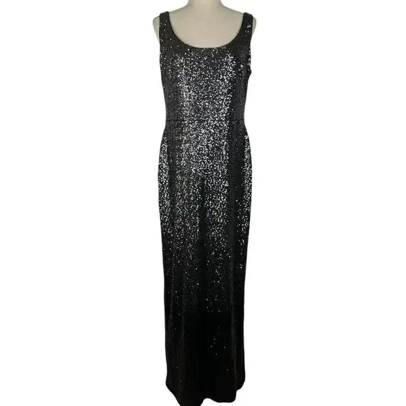 black dress with sweater Xenia Sequin Bow Embellished Mini Dress in Black main image 0